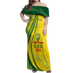 Australia Cricket World Cup 2024 Off Shoulder Maxi Dress Aussie Make Champions