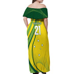 Australia Cricket World Cup 2024 Off Shoulder Maxi Dress Aussie Make Champions