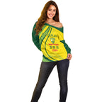 Australia Cricket World Cup 2024 Off Shoulder Sweater Aussie Make Champions