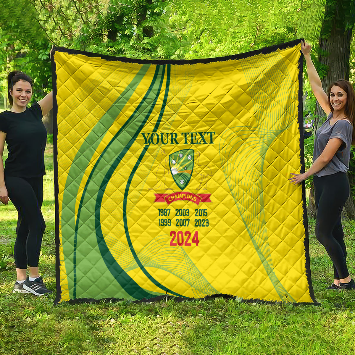 Australia Cricket World Cup 2024 Quilt Aussie Make Champions