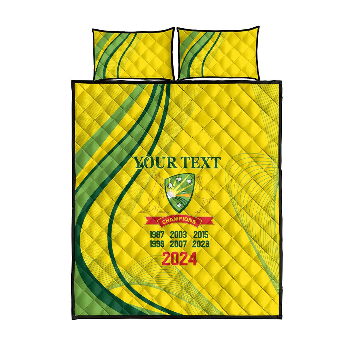 Australia Cricket World Cup 2024 Quilt Bed Set Aussie Make Champions