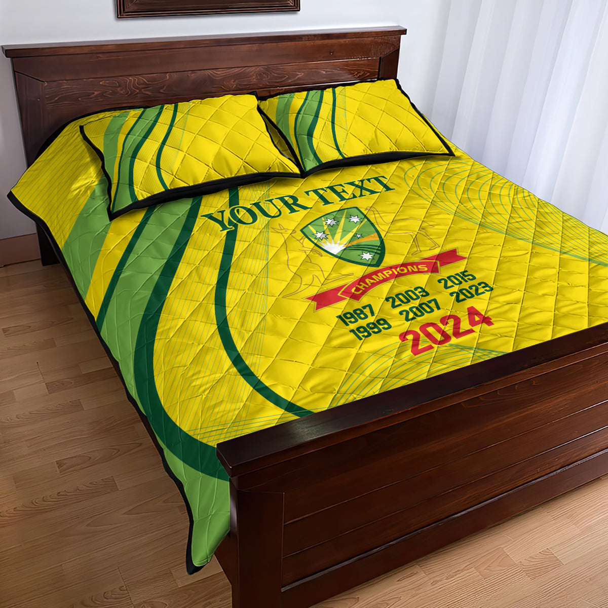 Australia Cricket World Cup 2024 Quilt Bed Set Aussie Make Champions