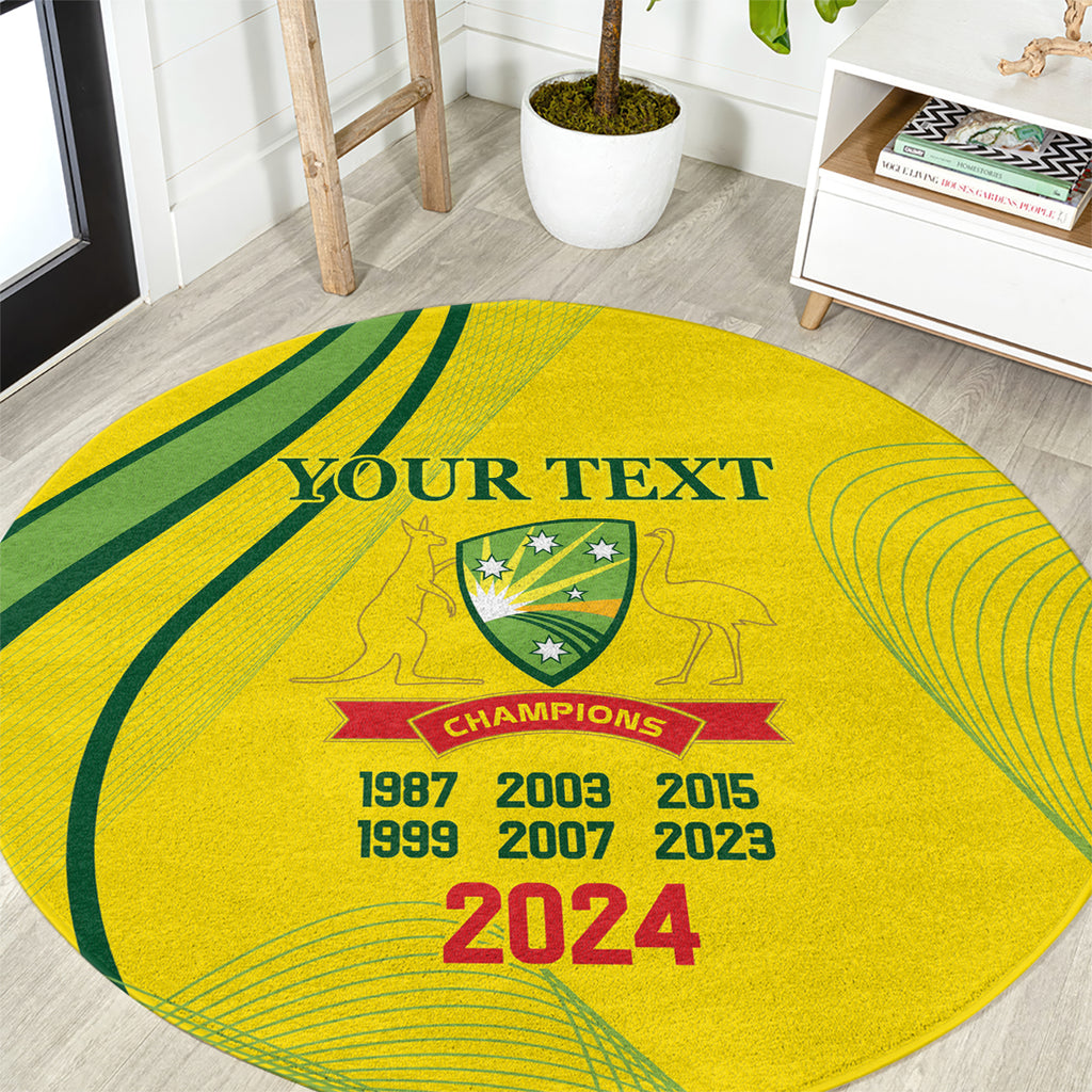 Australia Cricket World Cup 2024 Round Carpet Aussie Make Champions