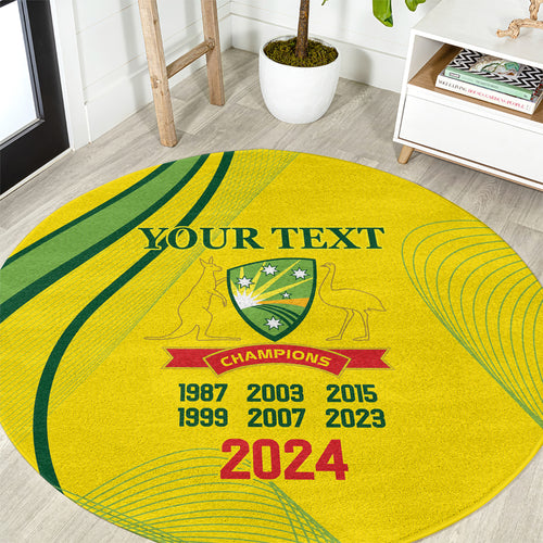 Australia Cricket World Cup 2024 Round Carpet Aussie Make Champions