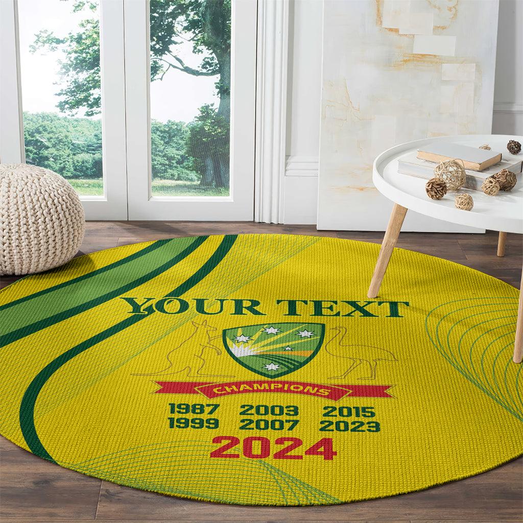 Australia Cricket World Cup 2024 Round Carpet Aussie Make Champions
