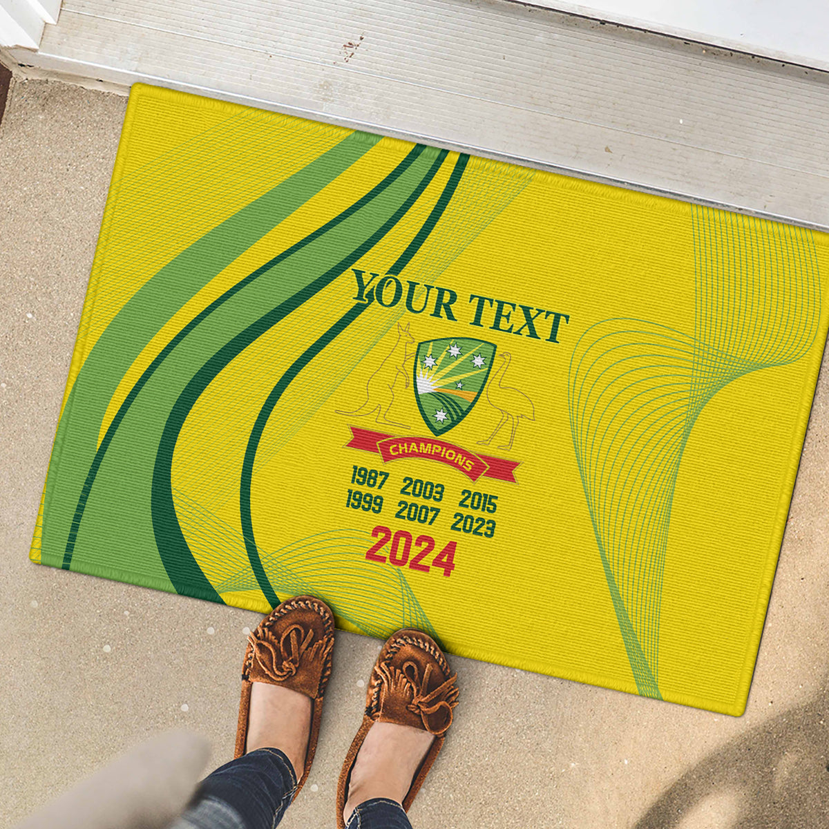 Australia Cricket World Cup 2024 Rubber Doormat Aussie Make Champions