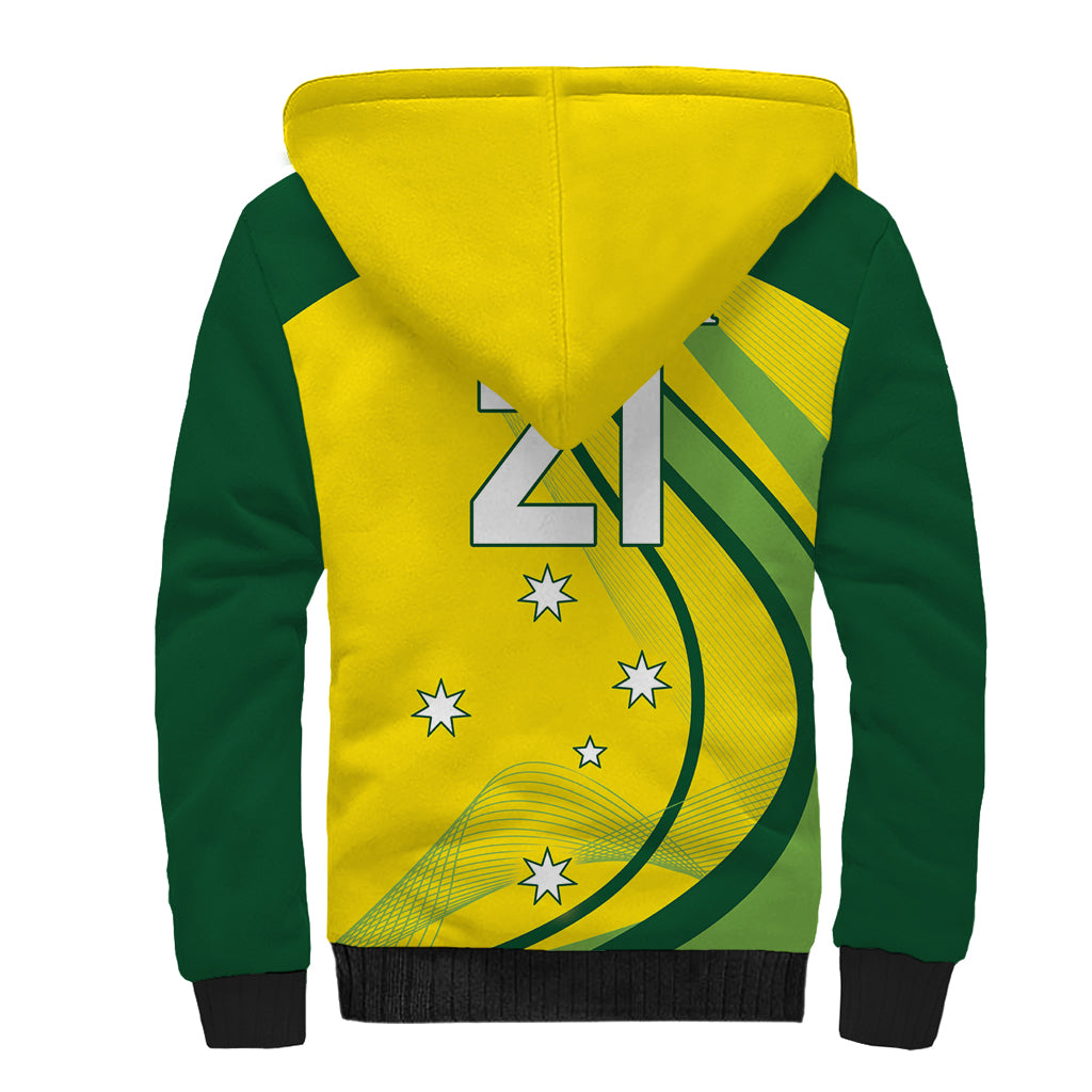 Australia Cricket World Cup 2024 Sherpa Hoodie Aussie Make Champions