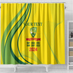 Australia Cricket World Cup 2024 Shower Curtain Aussie Make Champions