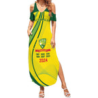 Australia Cricket World Cup 2024 Summer Maxi Dress Aussie Make Champions