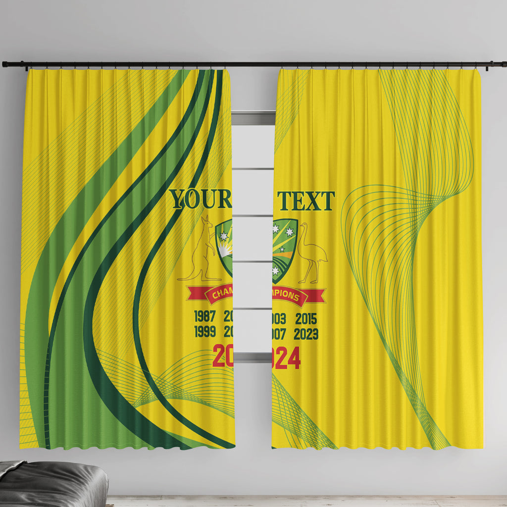 Australia Cricket World Cup 2024 Window Curtain Aussie Make Champions