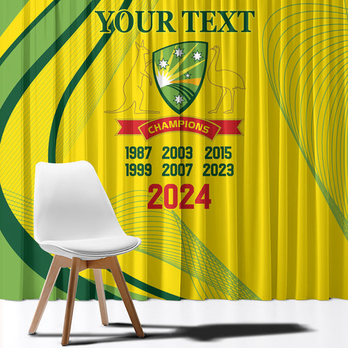 Australia Cricket World Cup 2024 Window Curtain Aussie Make Champions