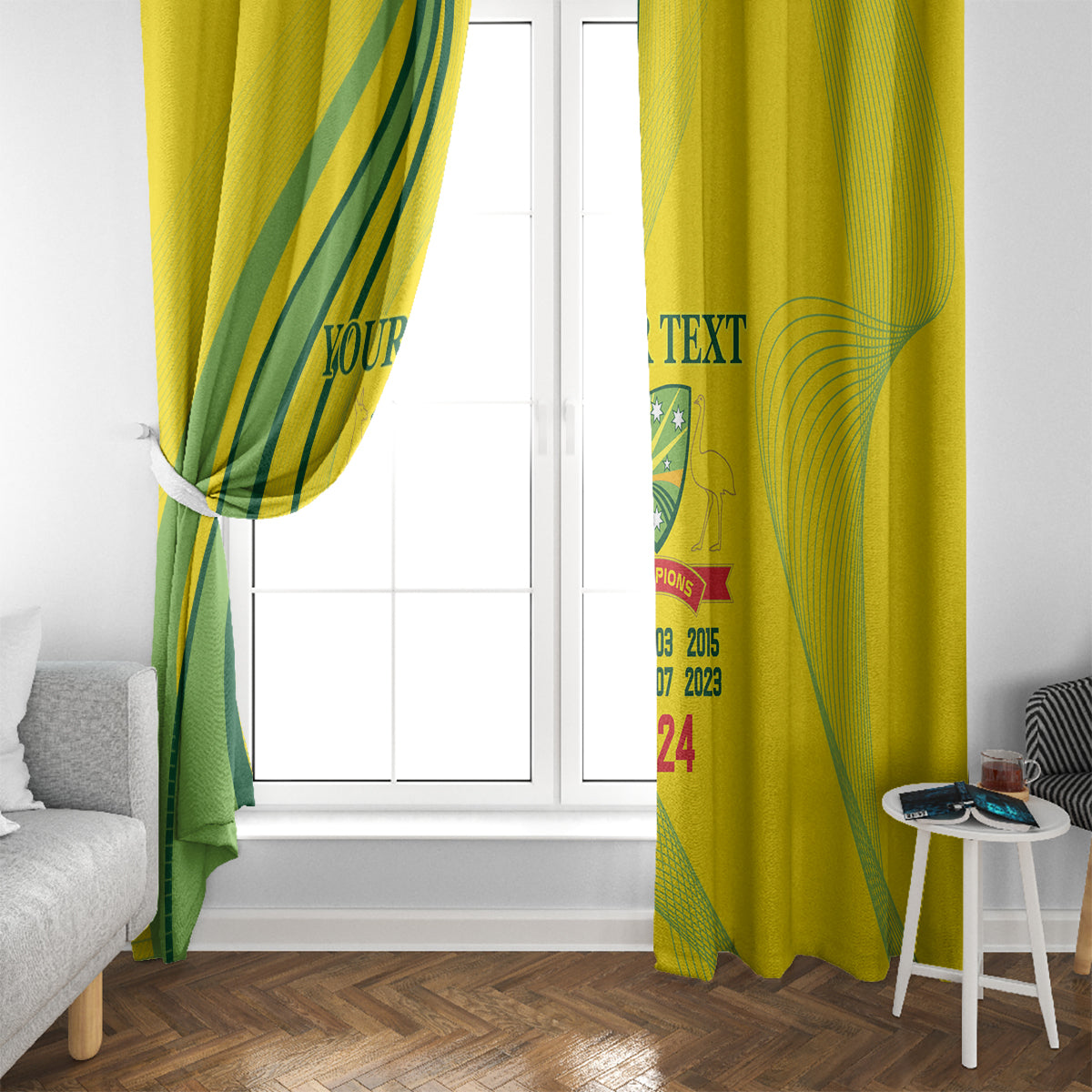 Australia Cricket World Cup 2024 Window Curtain Aussie Make Champions