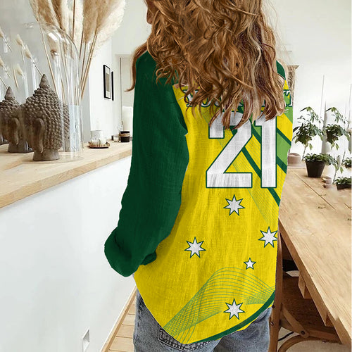 Australia Cricket World Cup 2024 Women Casual Shirt Aussie Make Champions