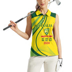 Australia Cricket World Cup 2024 Women Sleeveless Polo Shirt Aussie Make Champions