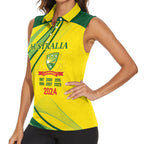 Australia Cricket World Cup 2024 Women Sleeveless Polo Shirt Aussie Make Champions