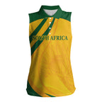 South Africa Cricket World Cup 2024 Women Sleeveless Polo Shirt Proteas Make Champions