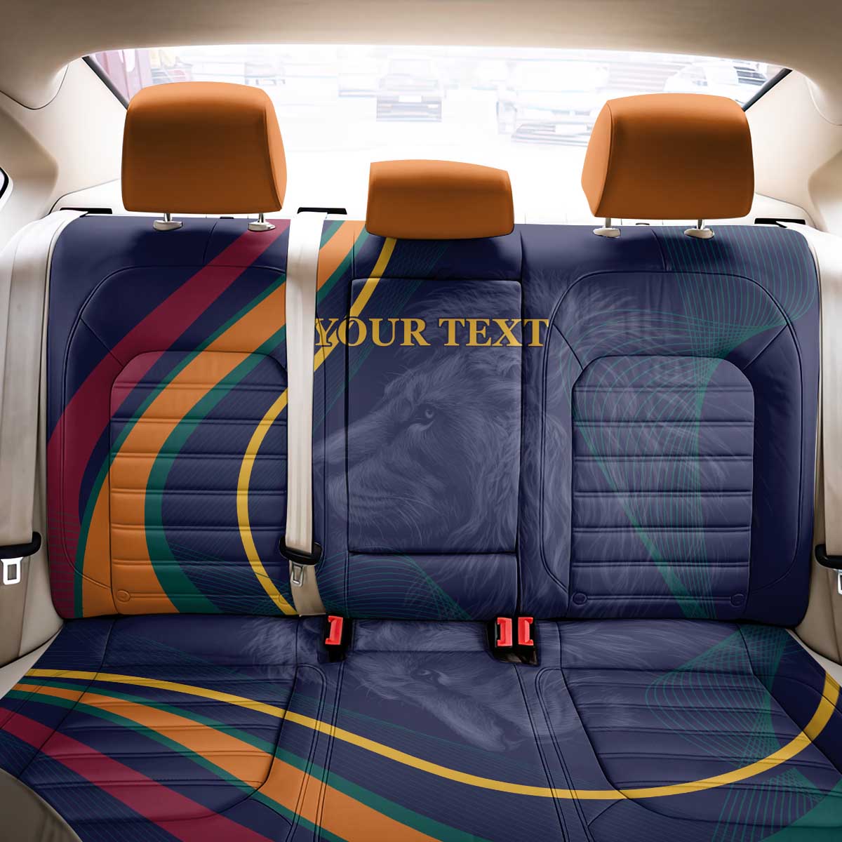 Custom Sri Lanka Cricket Back Car Seat Cover Shri Lanka Jathika Crikat Kandayama