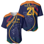 Custom Sri Lanka Cricket Baseball Jersey Shri Lanka Jathika Crikat Kandayama