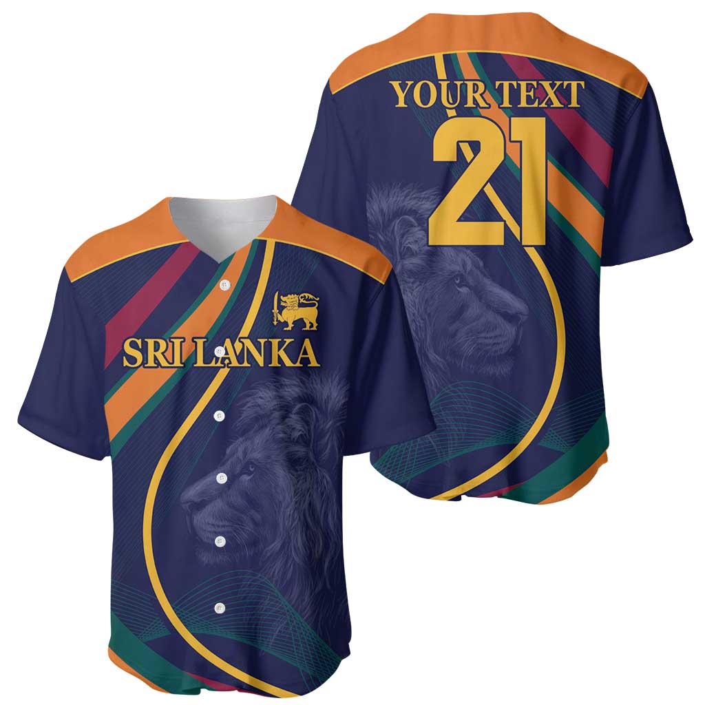 Custom Sri Lanka Cricket Baseball Jersey Shri Lanka Jathika Crikat Kandayama