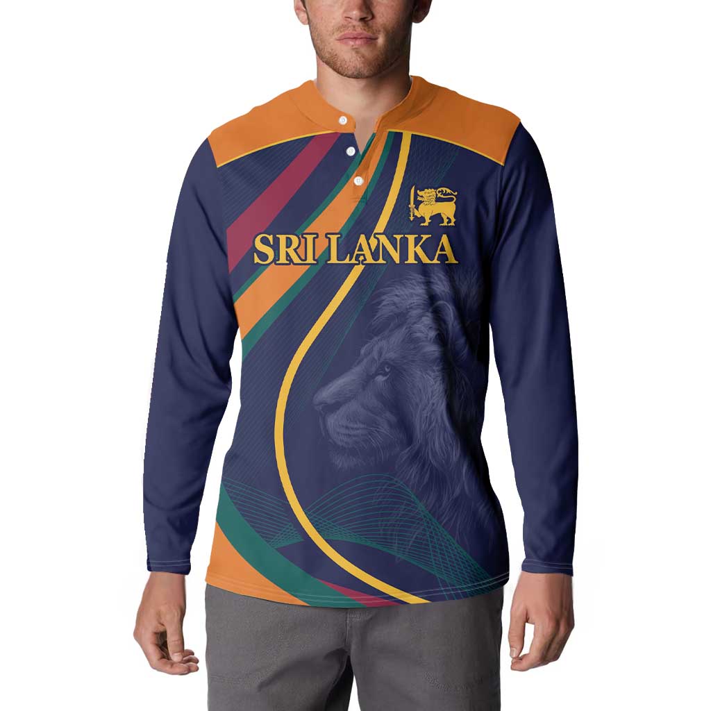 Custom Sri Lanka Cricket Button Sweatshirt Shri Lanka Jathika Crikat Kandayama