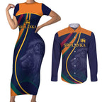 Custom Sri Lanka Cricket Couples Matching Short Sleeve Bodycon Dress and Long Sleeve Button Shirt Shri Lanka Jathika Crikat Kandayama