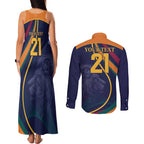 Custom Sri Lanka Cricket Couples Matching Tank Maxi Dress and Long Sleeve Button Shirt Shri Lanka Jathika Crikat Kandayama