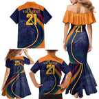 Custom Sri Lanka Cricket Family Matching Mermaid Dress and Hawaiian Shirt Shri Lanka Jathika Crikat Kandayama