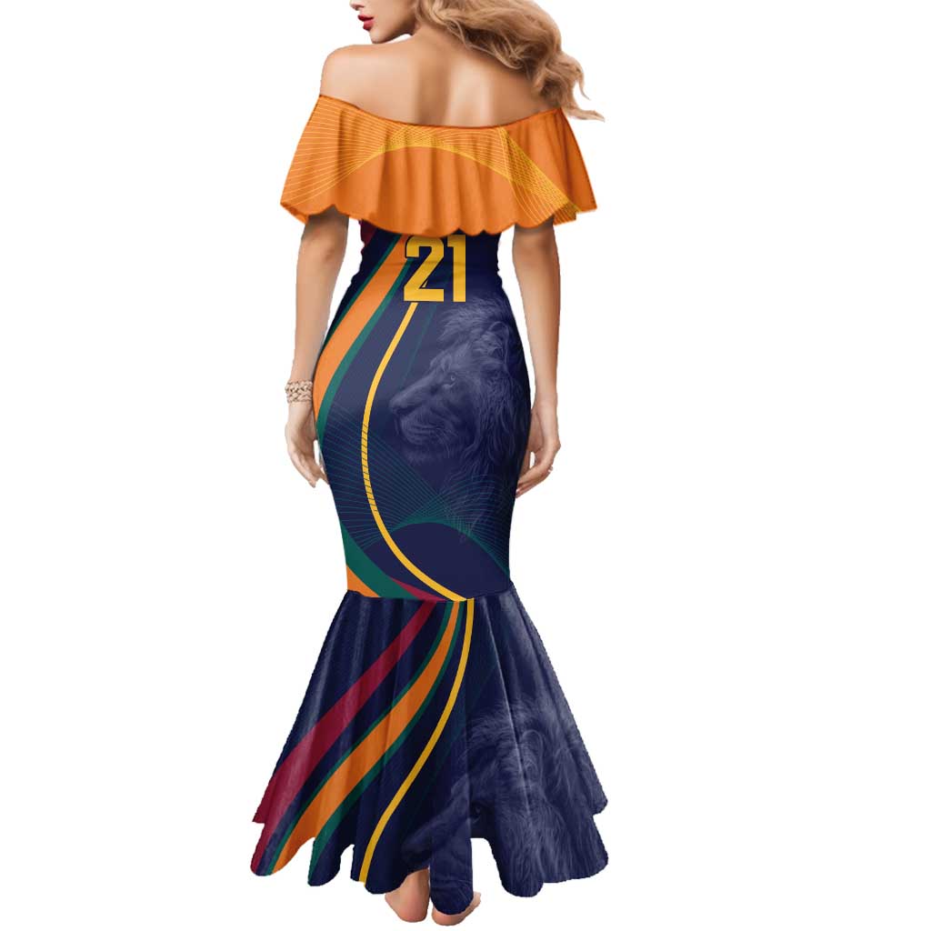Custom Sri Lanka Cricket Family Matching Mermaid Dress and Hawaiian Shirt Shri Lanka Jathika Crikat Kandayama