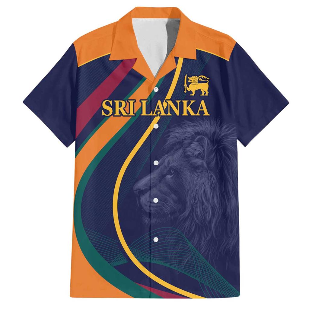 Custom Sri Lanka Cricket Family Matching Off The Shoulder Long Sleeve Dress and Hawaiian Shirt Shri Lanka Jathika Crikat Kandayama