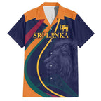 Custom Sri Lanka Cricket Family Matching Off Shoulder Short Dress and Hawaiian Shirt Shri Lanka Jathika Crikat Kandayama