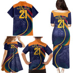 Custom Sri Lanka Cricket Family Matching Puletasi and Hawaiian Shirt Shri Lanka Jathika Crikat Kandayama