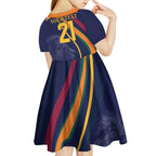 Custom Sri Lanka Cricket Kid Short Sleeve Dress Shri Lanka Jathika Crikat Kandayama