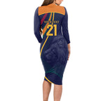 Custom Sri Lanka Cricket Long Sleeve Bodycon Dress Shri Lanka Jathika Crikat Kandayama