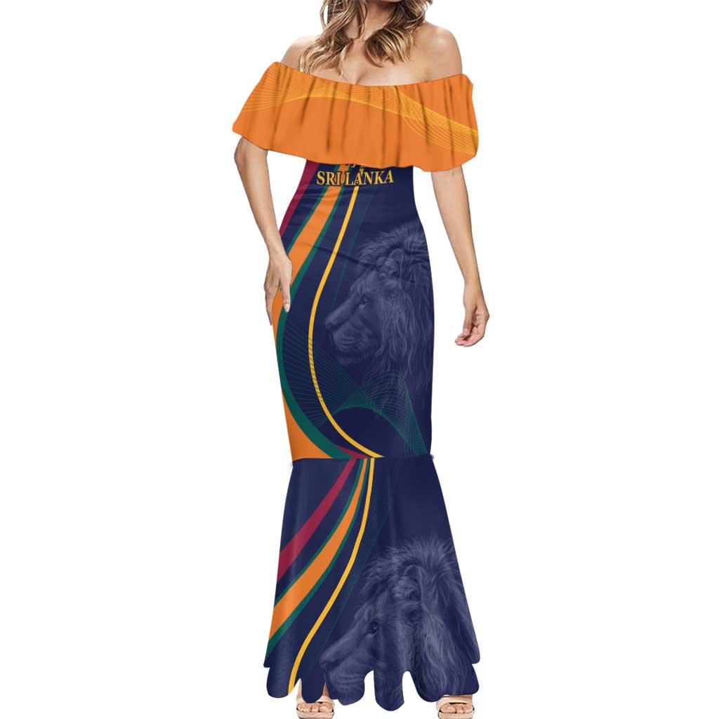 Custom Sri Lanka Cricket Mermaid Dress Shri Lanka Jathika Crikat Kandayama