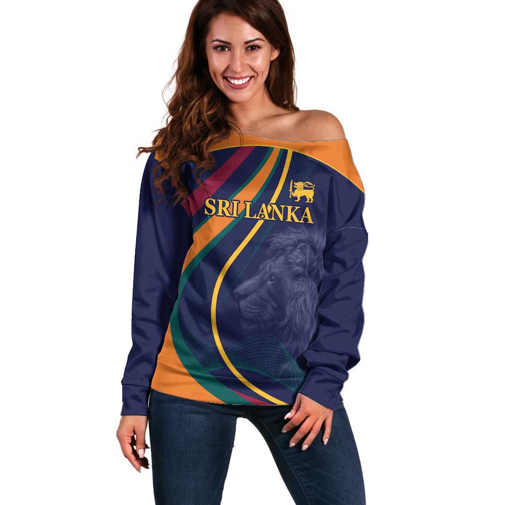 Custom Sri Lanka Cricket Off Shoulder Sweater Shri Lanka Jathika Crikat Kandayama