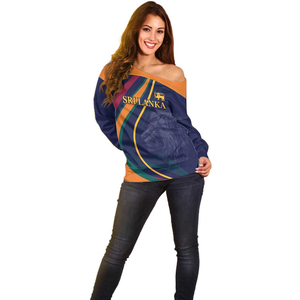 Custom Sri Lanka Cricket Off Shoulder Sweater Shri Lanka Jathika Crikat Kandayama