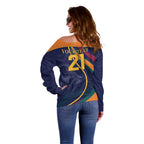 Custom Sri Lanka Cricket Off Shoulder Sweater Shri Lanka Jathika Crikat Kandayama