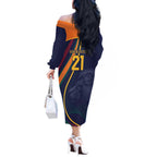 Custom Sri Lanka Cricket Off The Shoulder Long Sleeve Dress Shri Lanka Jathika Crikat Kandayama