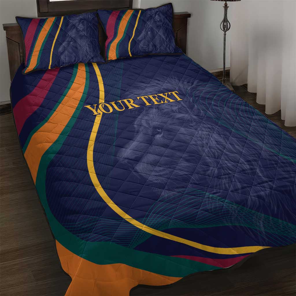Custom Sri Lanka Cricket Quilt Bed Set Shri Lanka Jathika Crikat Kandayama