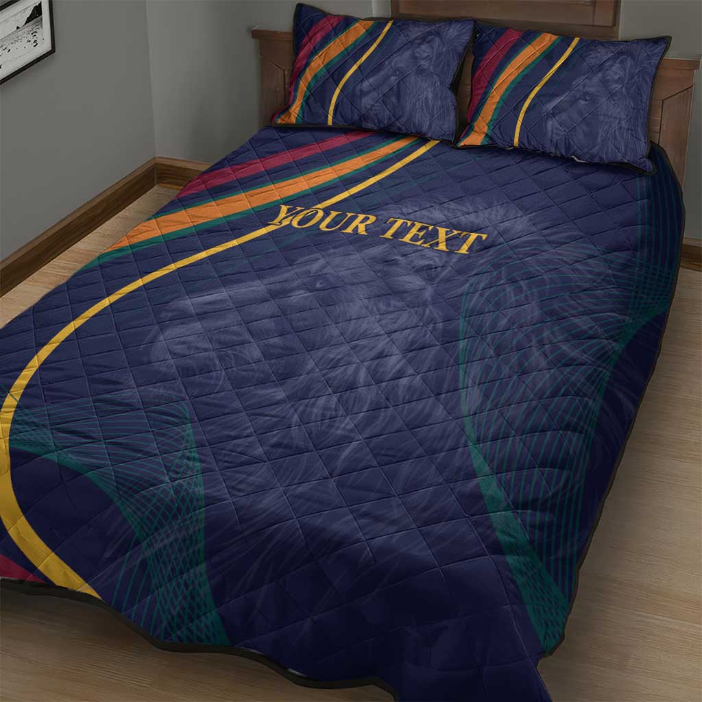 Custom Sri Lanka Cricket Quilt Bed Set Shri Lanka Jathika Crikat Kandayama
