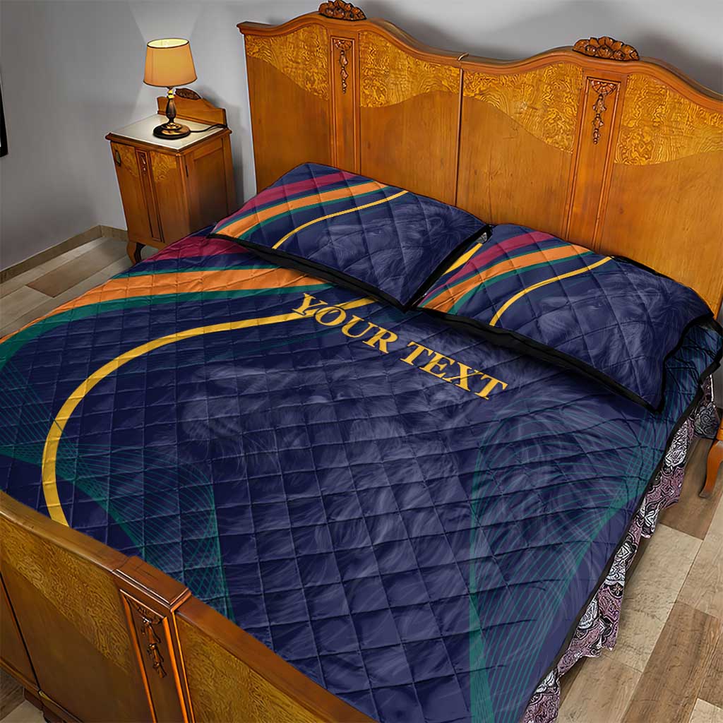 Custom Sri Lanka Cricket Quilt Bed Set Shri Lanka Jathika Crikat Kandayama