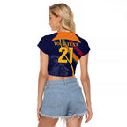 Custom Sri Lanka Cricket Raglan Cropped T Shirt Shri Lanka Jathika Crikat Kandayama