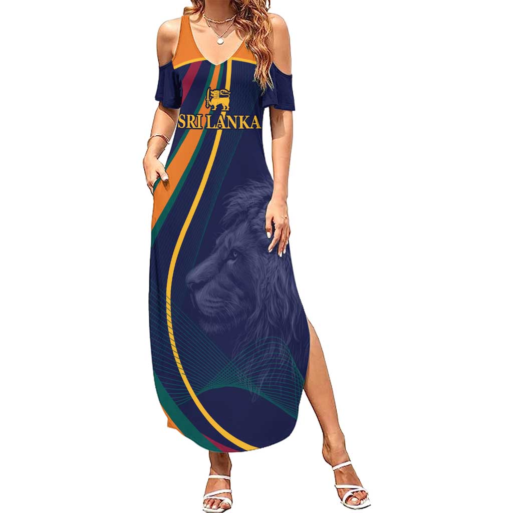 Custom Sri Lanka Cricket Summer Maxi Dress Shri Lanka Jathika Crikat Kandayama