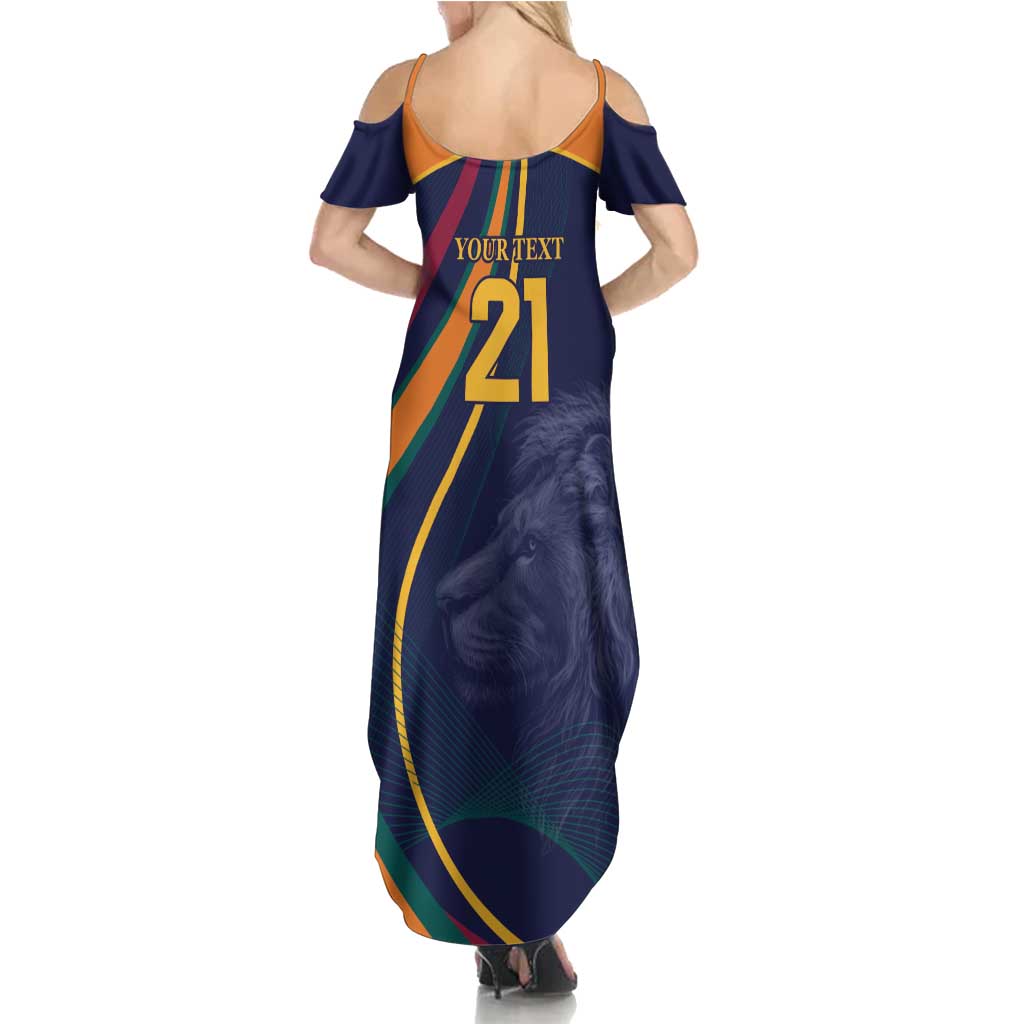 Custom Sri Lanka Cricket Summer Maxi Dress Shri Lanka Jathika Crikat Kandayama