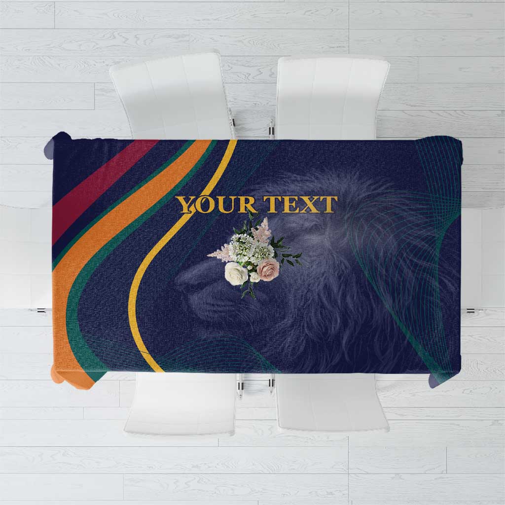 Custom Sri Lanka Cricket Tablecloth Shri Lanka Jathika Crikat Kandayama