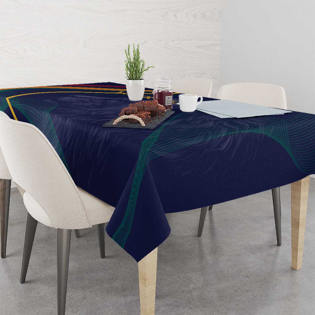 Custom Sri Lanka Cricket Tablecloth Shri Lanka Jathika Crikat Kandayama