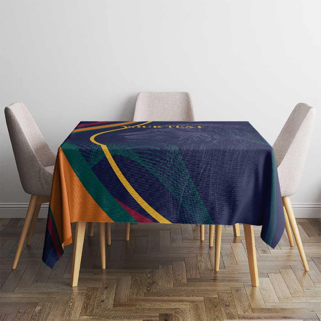 Custom Sri Lanka Cricket Tablecloth Shri Lanka Jathika Crikat Kandayama