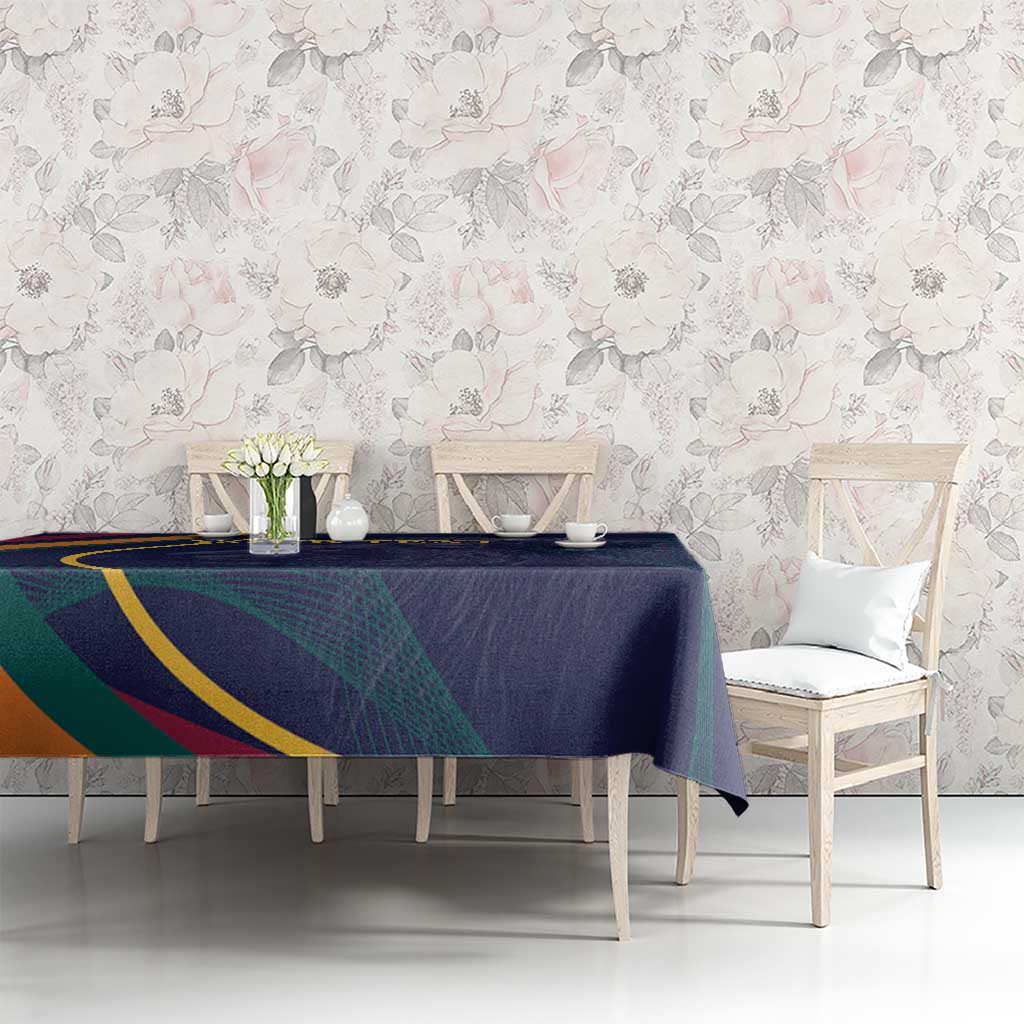 Custom Sri Lanka Cricket Tablecloth Shri Lanka Jathika Crikat Kandayama