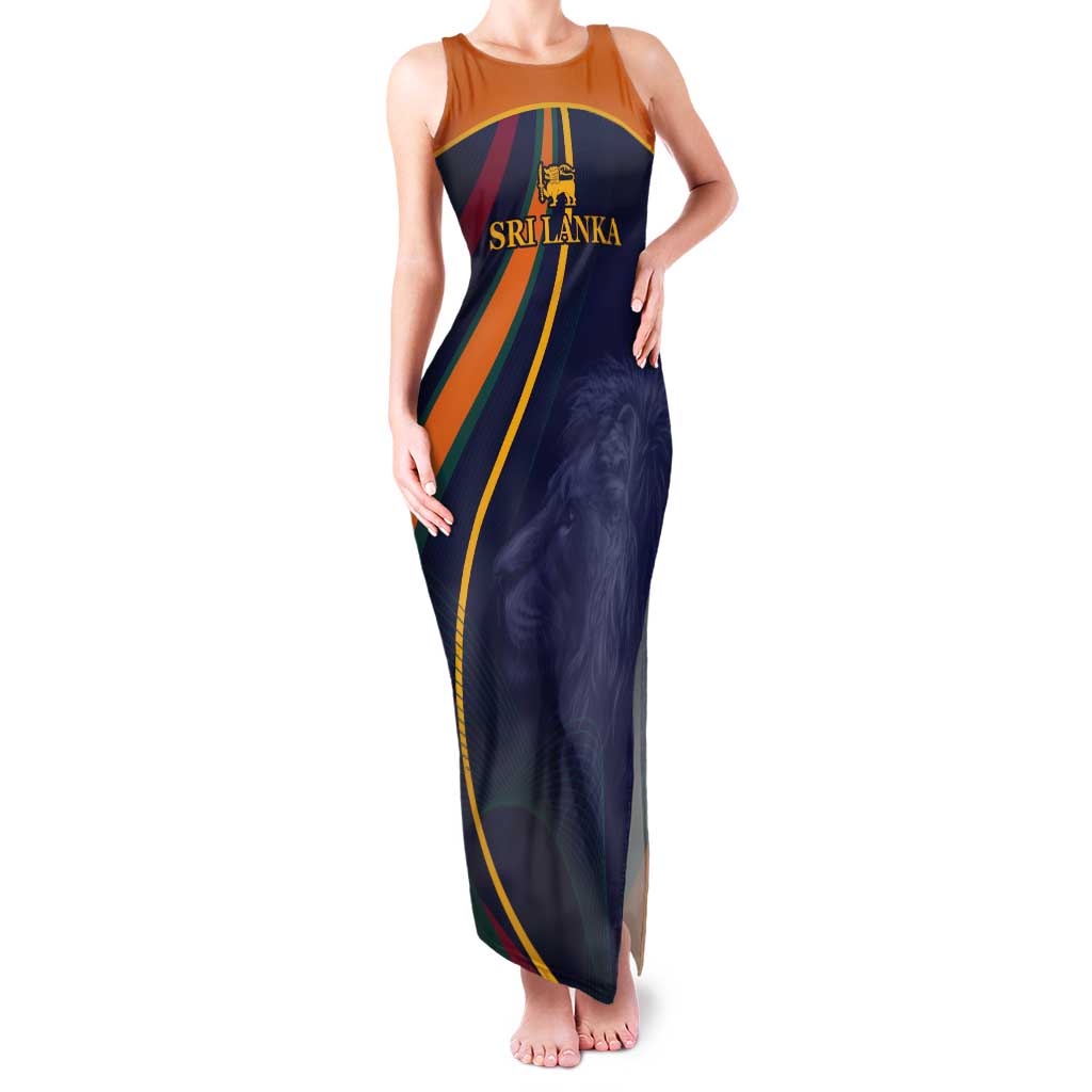 Custom Sri Lanka Cricket Tank Maxi Dress Shri Lanka Jathika Crikat Kandayama