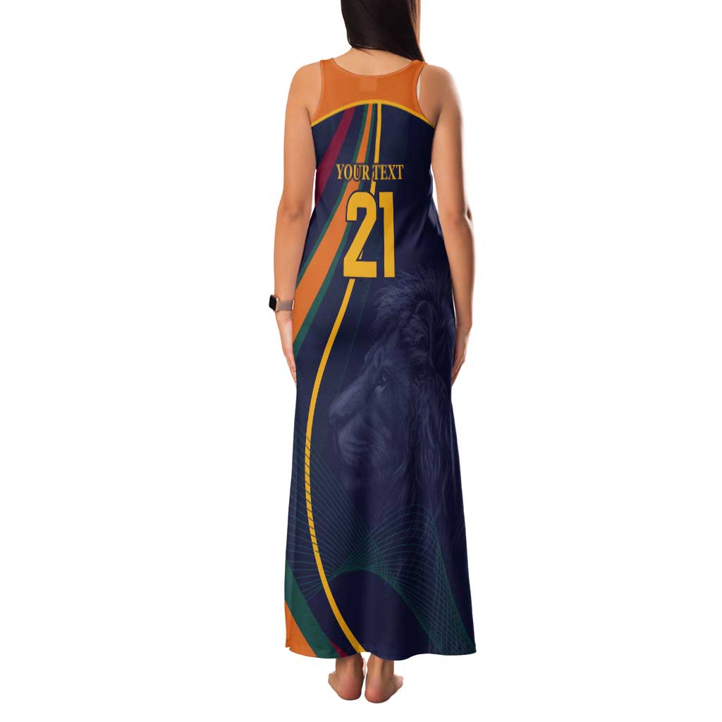 Custom Sri Lanka Cricket Tank Maxi Dress Shri Lanka Jathika Crikat Kandayama